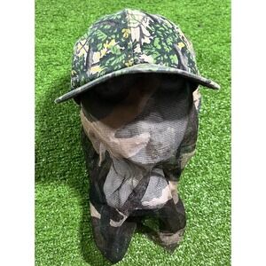 Vintage Bushlan‎ Camo Hat SnapBack SW Pattern Came Face Covering USA Made NWOT